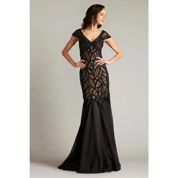 scalloped lace split front sheath wedding dress Milan main image 1